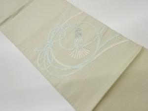 リサイクル　組紐模様刺繍袋帯